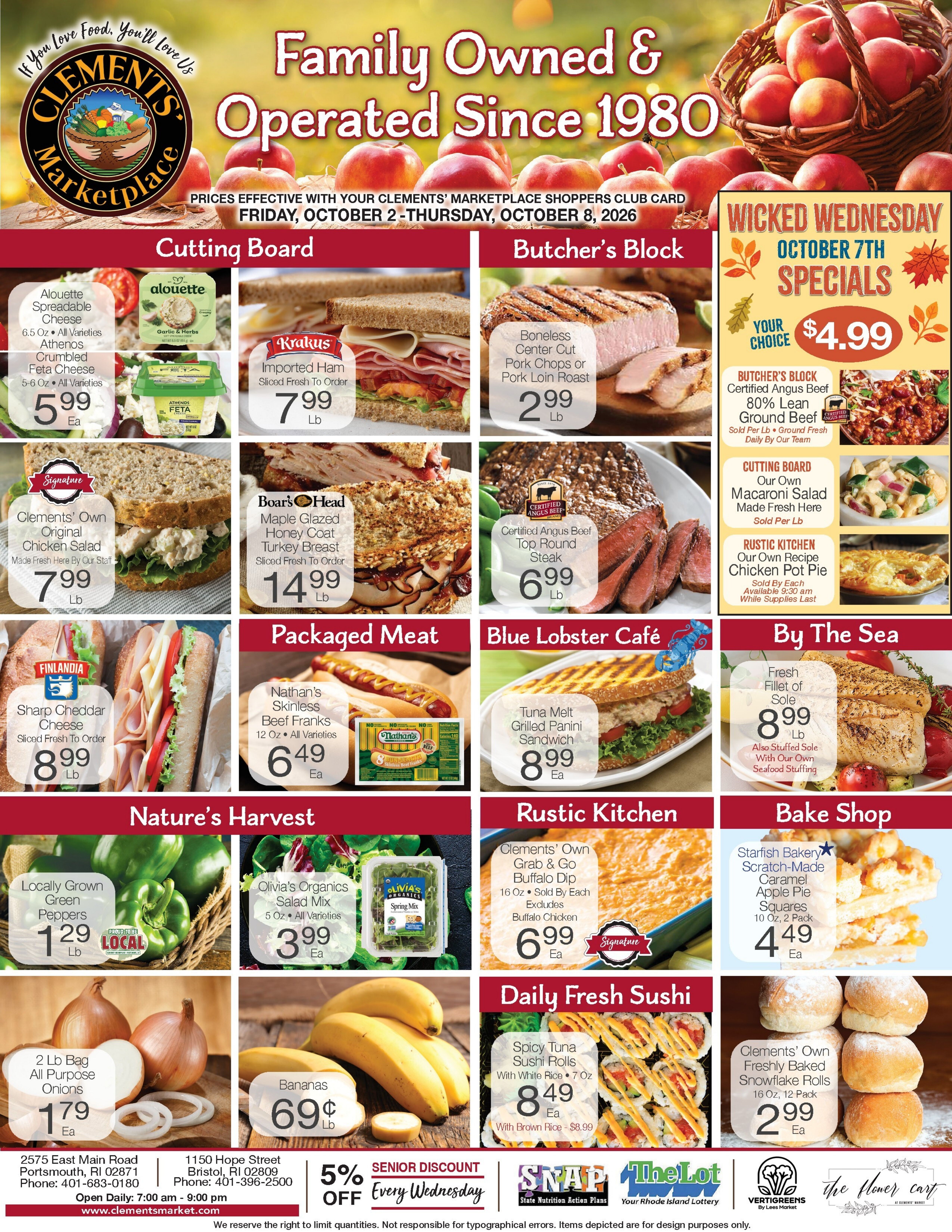Clements' Marketplace (Rhode Island) Weekly Ad October 2 - 8, 2026