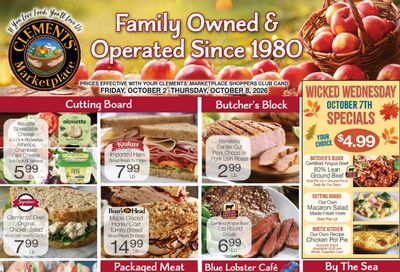Clements' Marketplace (Rhode Island) Weekly Ad October 2 - 8, 2026