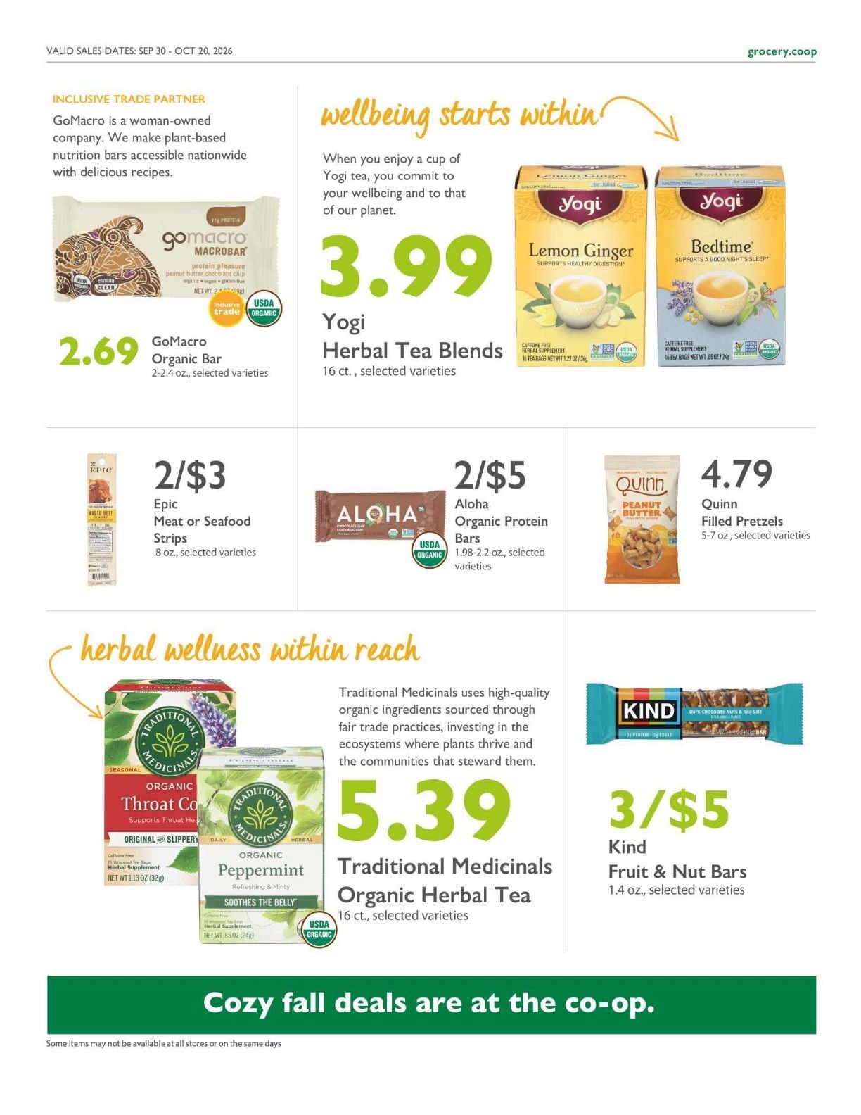 Common Market Co-op Co+op Deals Weekly Ad September 30 - October 20, 2026
