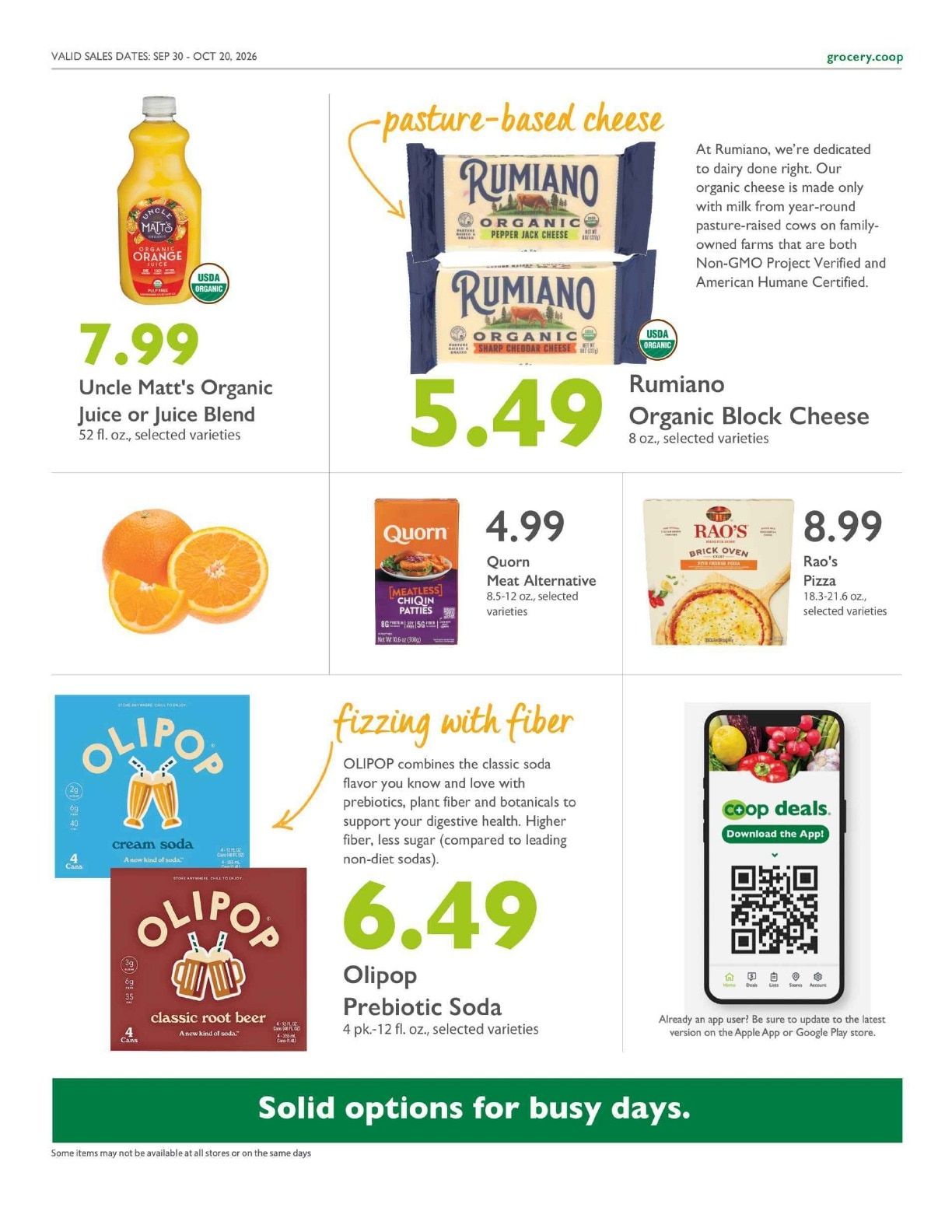 Chatham Marketplace Co+op Deals Weekly Ad September 30 - October 20, 2026