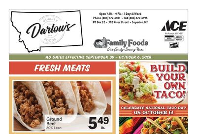 Darlow's Quality Foods Weekly Ad September 30 - October 6, 2026