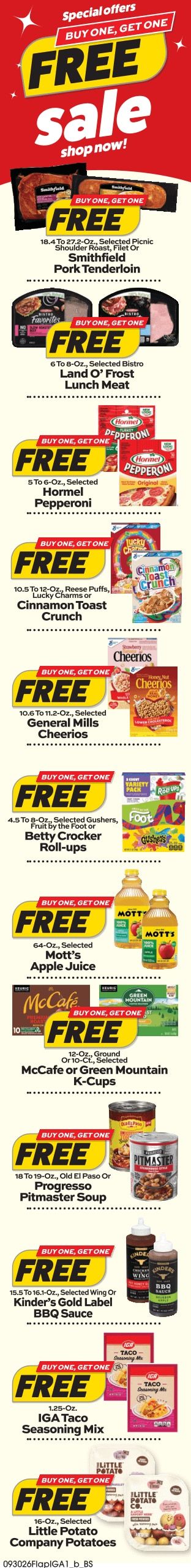 G&R IGA (109 Baker St, Webster Springs, WV) Weekly Ad September 30 - October 6, 2026