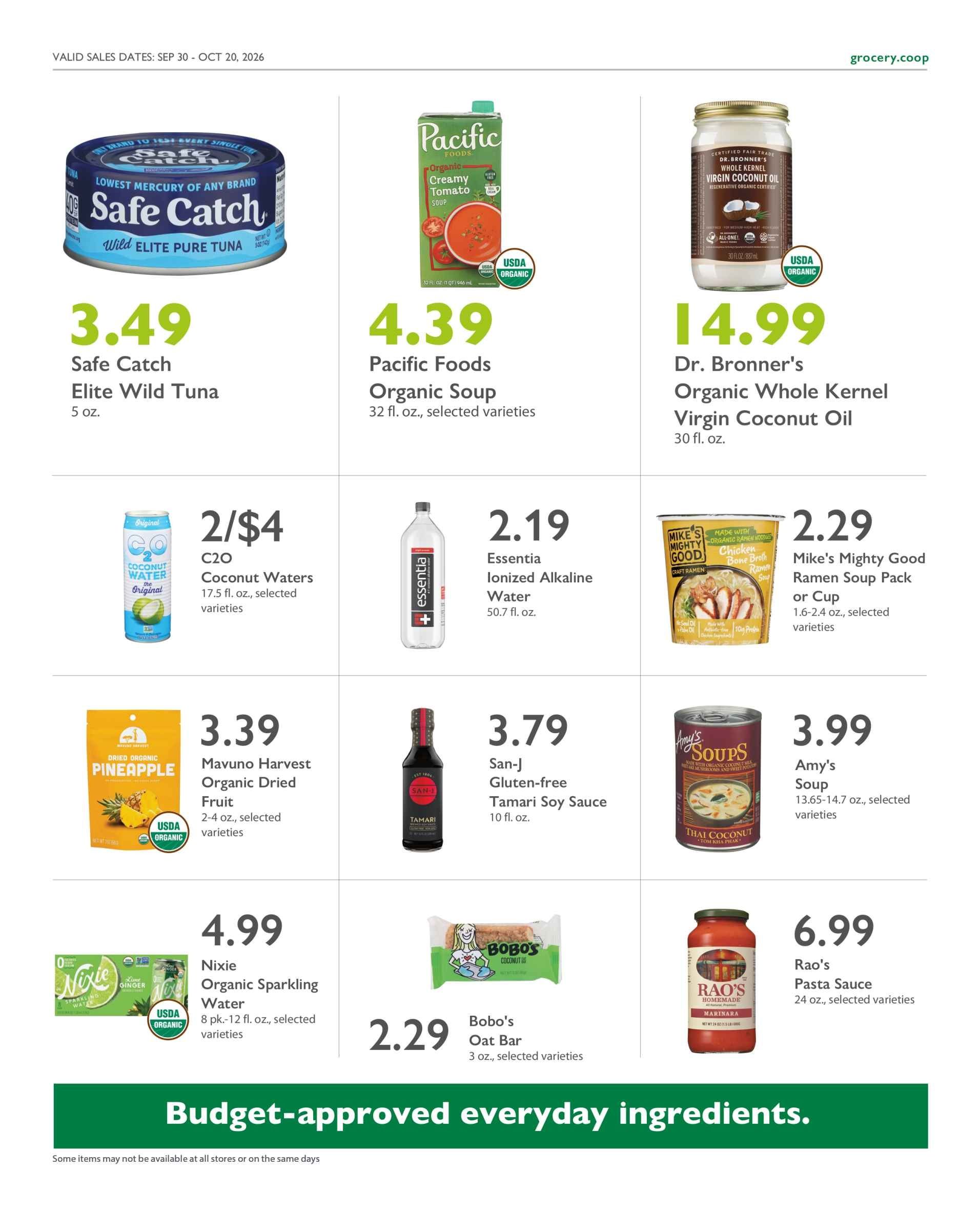 Astoria Co-op Co-op Deals Weekly Ad September 30 - October 20, 2026