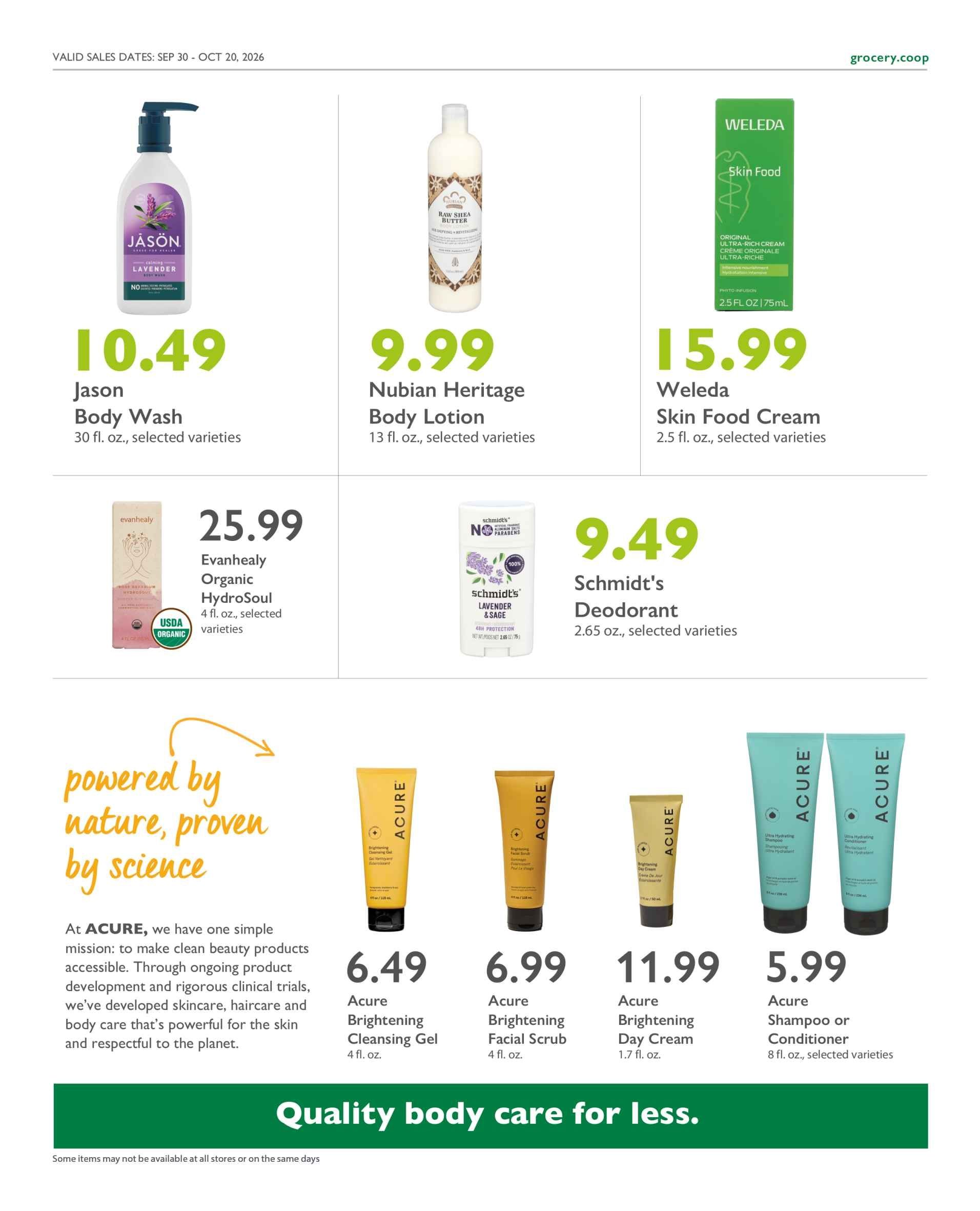 Astoria Co-op Co-op Deals Weekly Ad September 30 - October 20, 2026