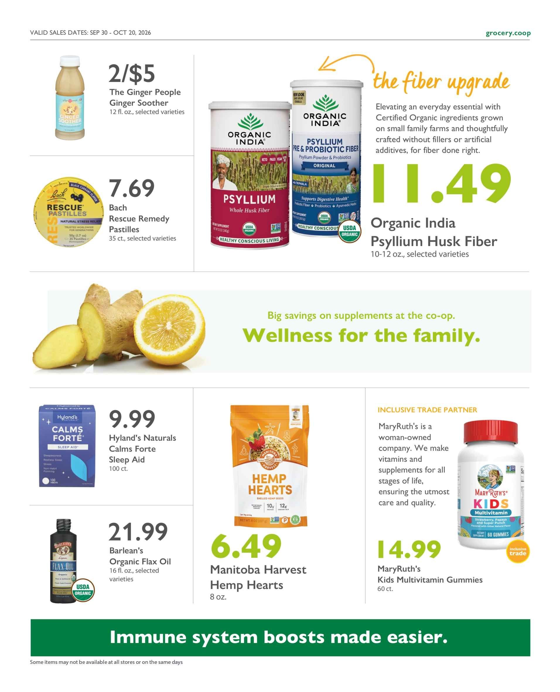 Astoria Co-op Co-op Deals Weekly Ad September 30 - October 20, 2026