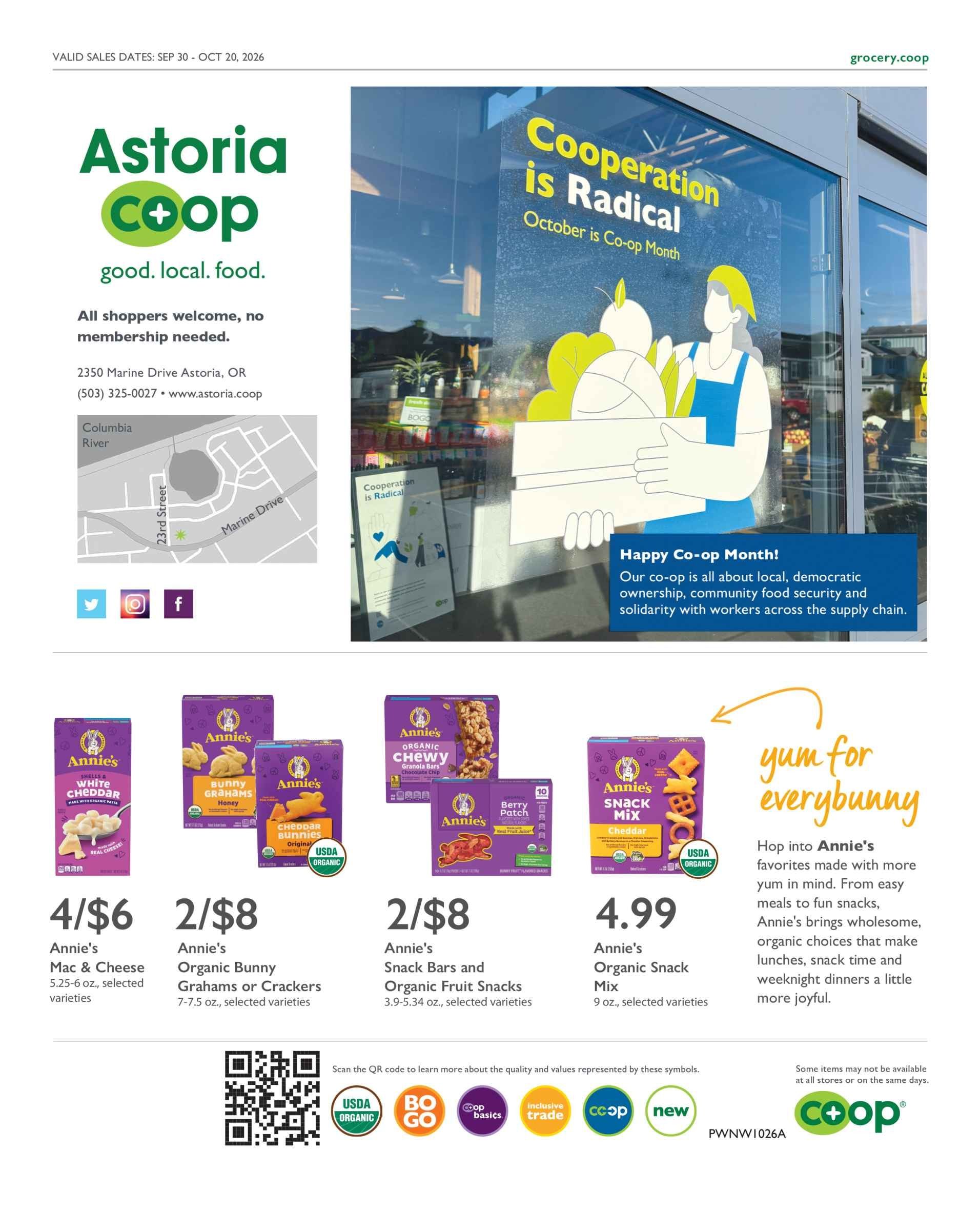 Astoria Co-op Co-op Deals Weekly Ad September 30 - October 20, 2026