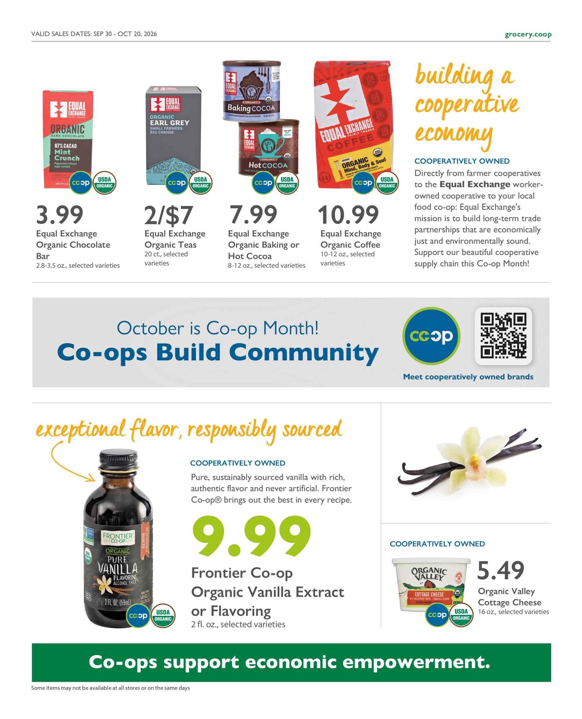 Astoria Co-op Co-op Deals Weekly Ad September 30 - October 20, 2026