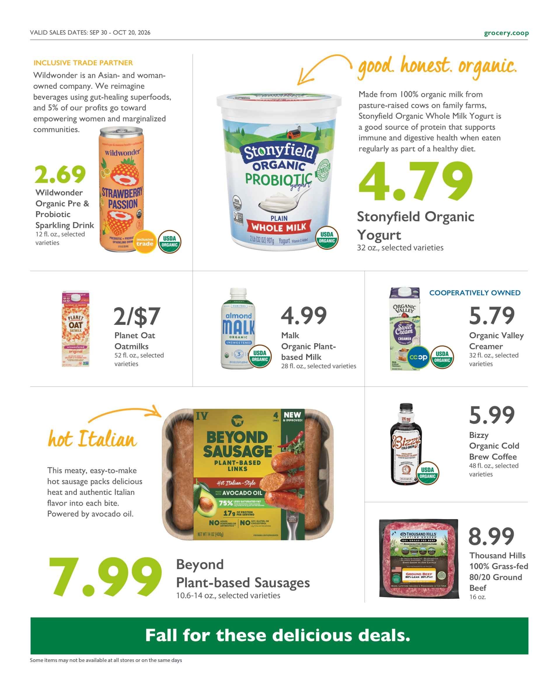 Astoria Co-op Co-op Deals Weekly Ad September 30 - October 20, 2026