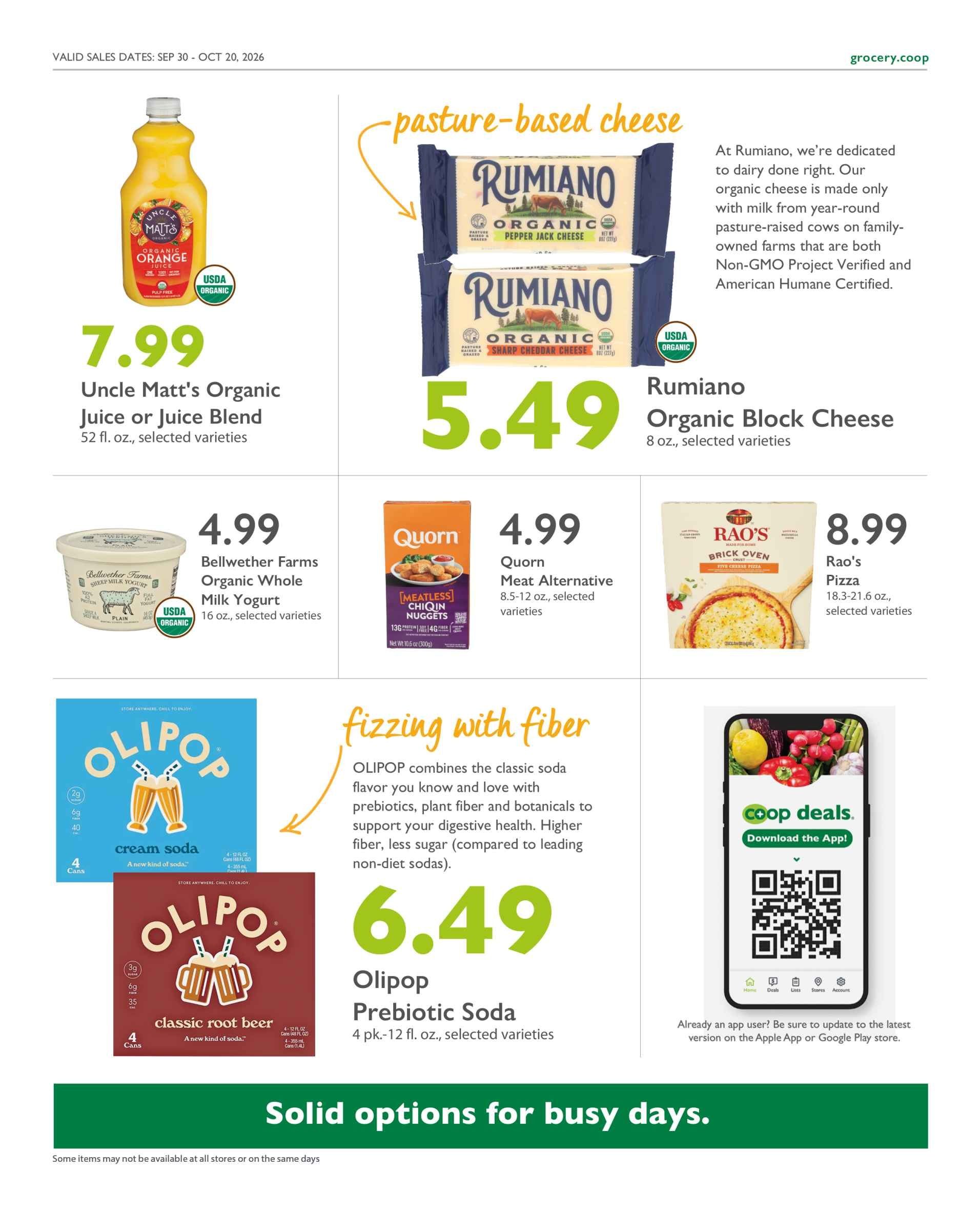 Astoria Co-op Co-op Deals Weekly Ad September 30 - October 20, 2026