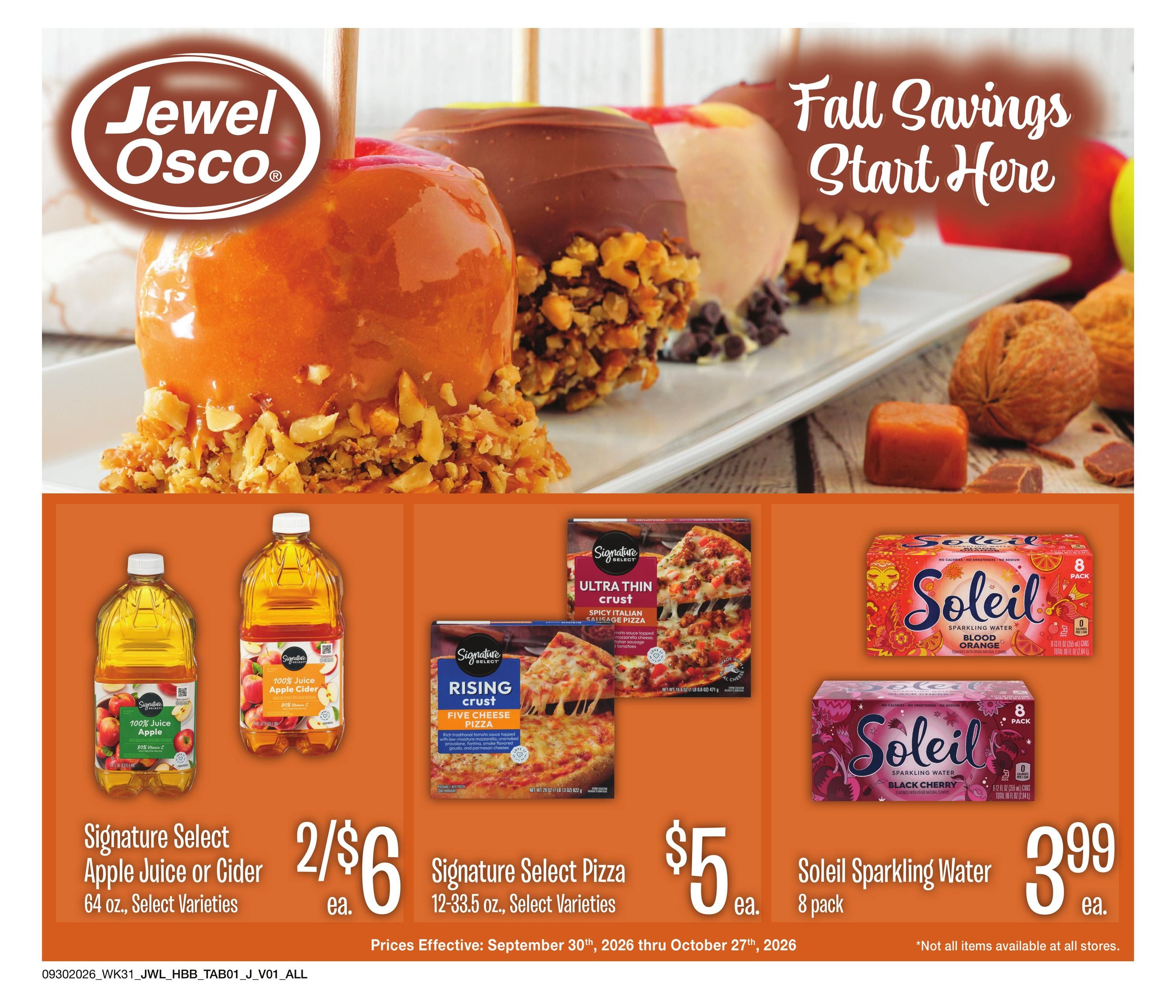 Jewel-Osco Specialty Publication Weekly Ad September 30 - October 27, 2026