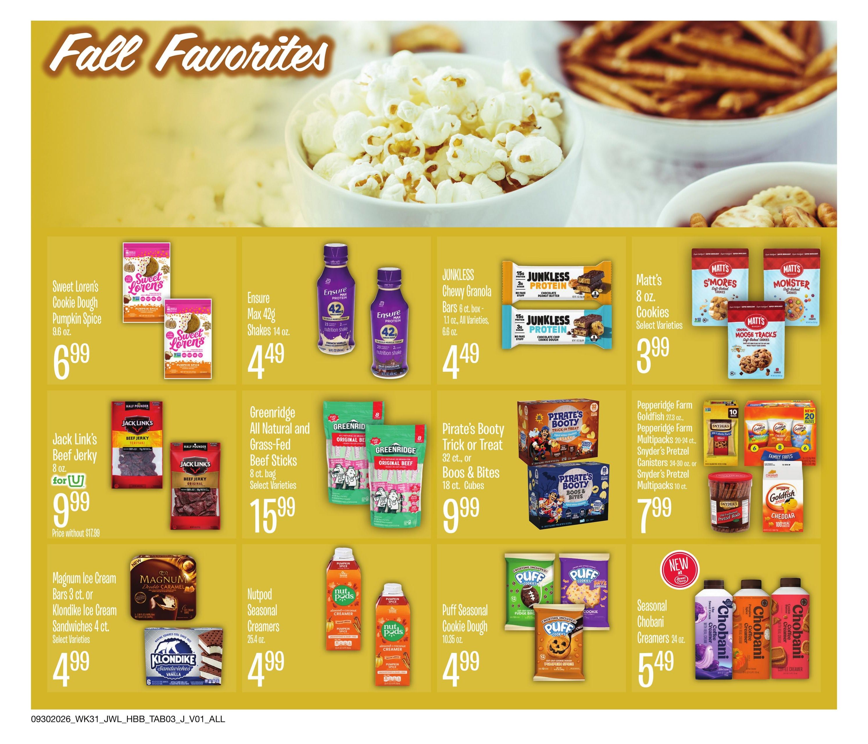 Jewel-Osco Specialty Publication Weekly Ad September 30 - October 27, 2026