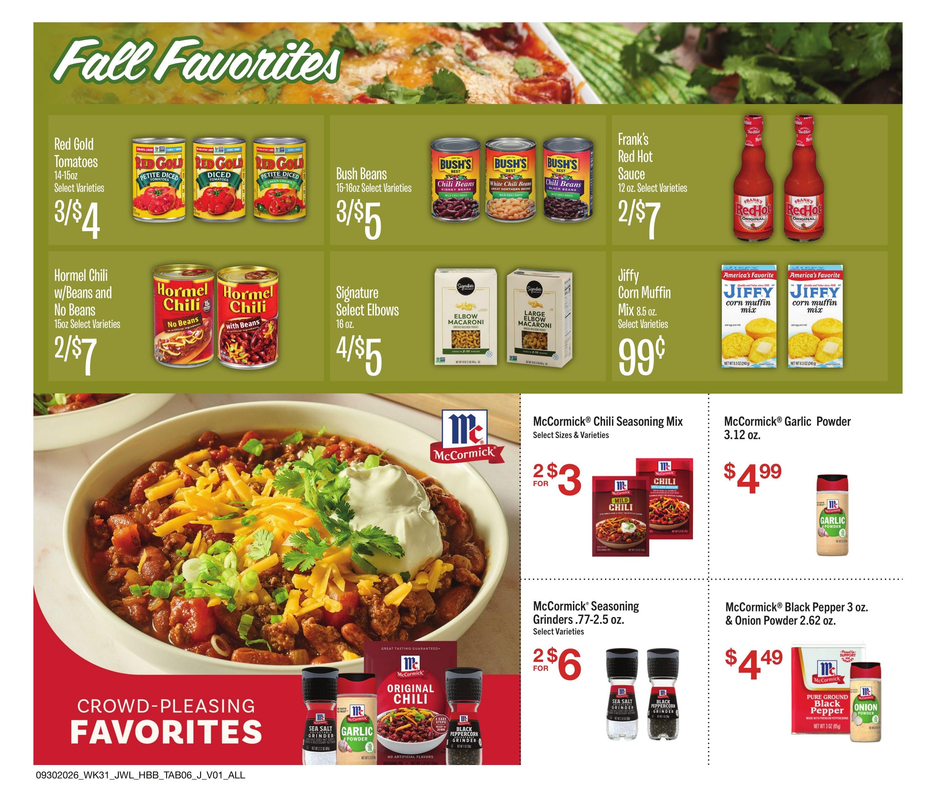 Jewel-Osco Specialty Publication Weekly Ad September 30 - October 27, 2026