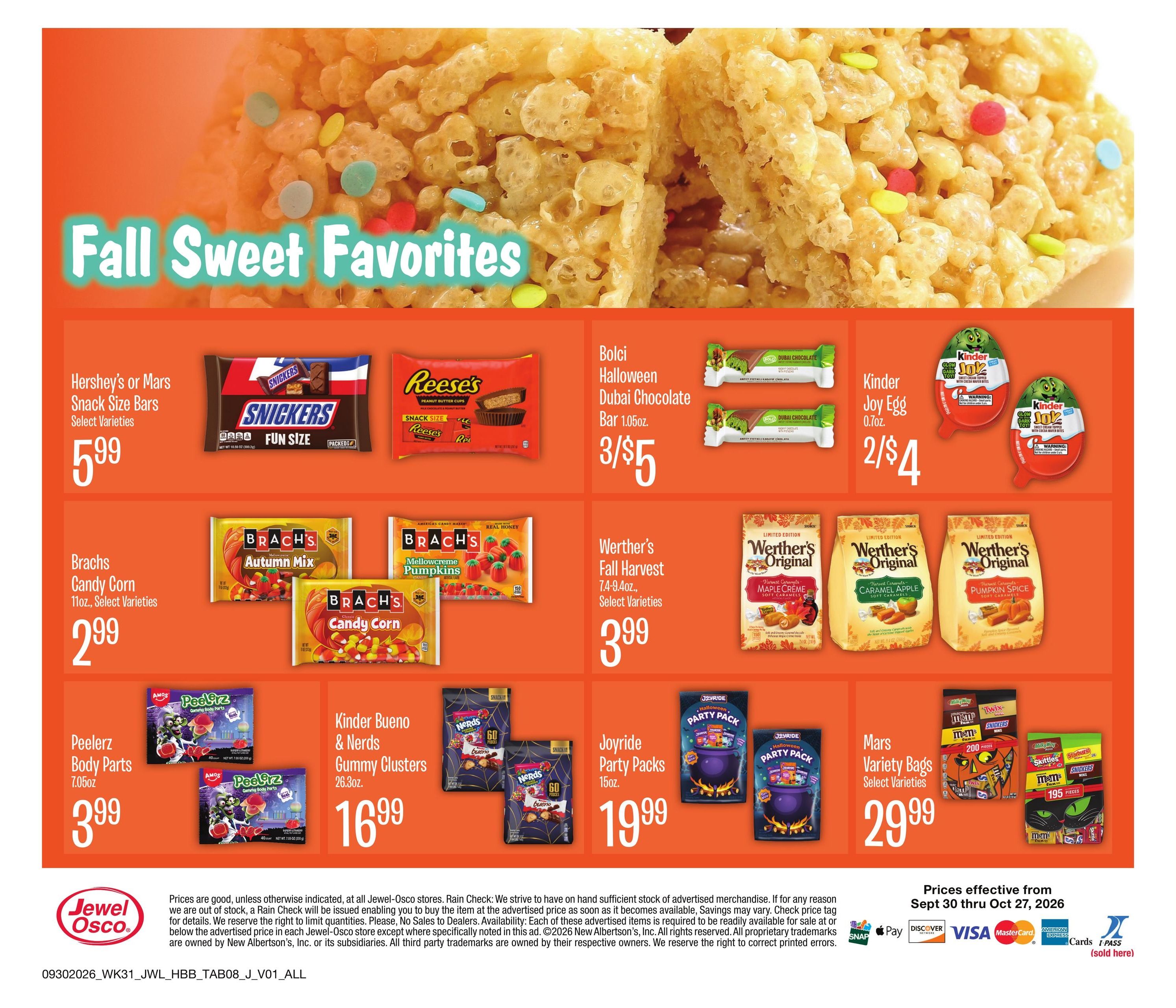 Jewel-Osco Specialty Publication Weekly Ad September 30 - October 27, 2026