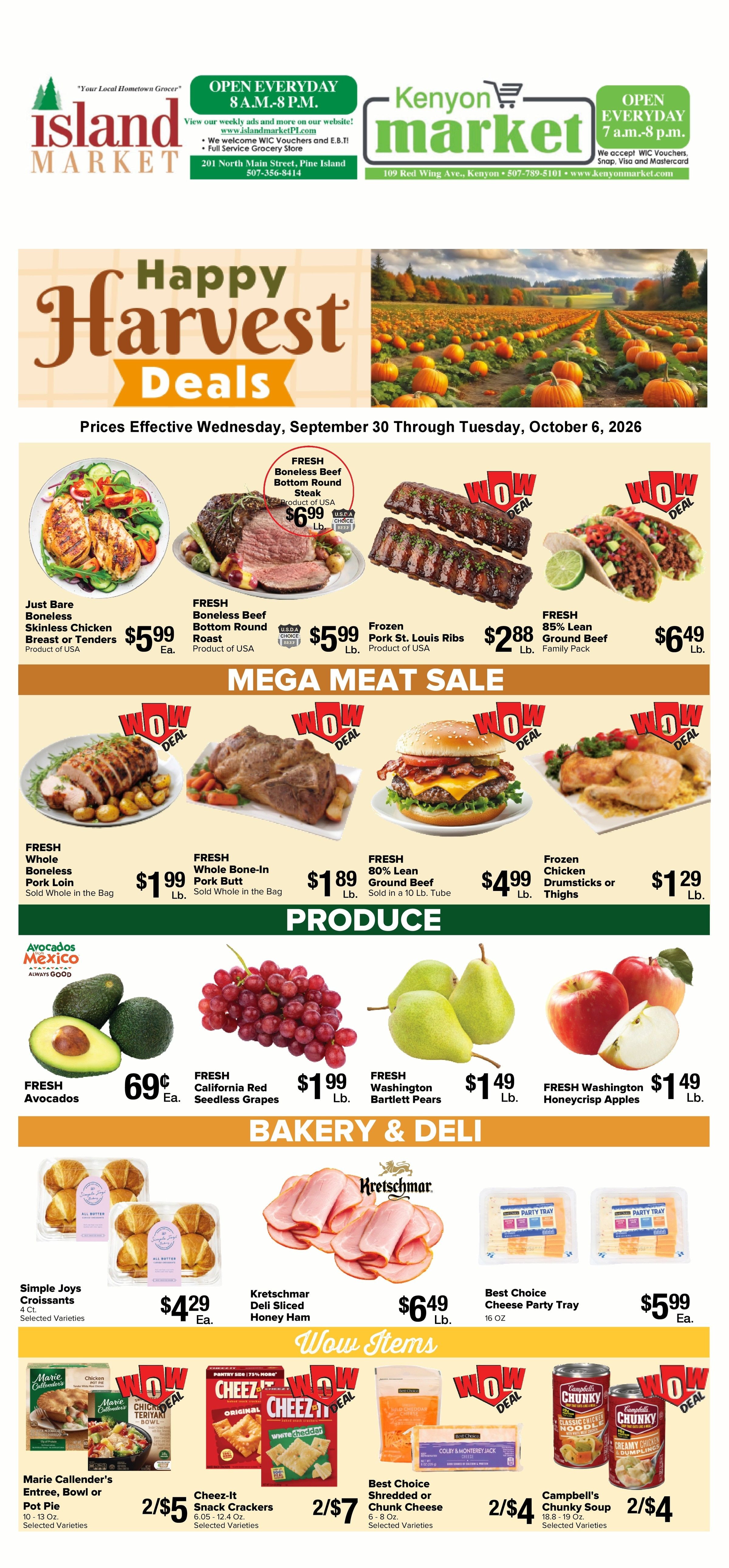 Kenyon Market Weekly Ad September 30 - October 6, 2026