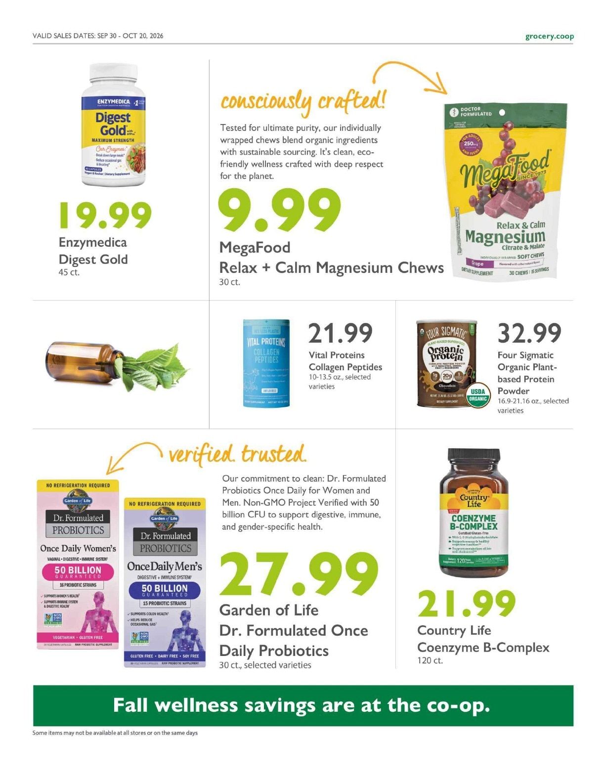 Fiddleheads Co-op Co+op Deals Weekly Ad September 30 - October 20, 2026