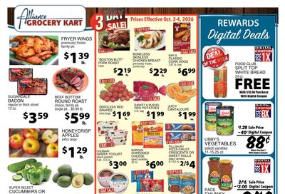 Alliance Grocery Kart Weekly Ad September 30 - October 6, 2026