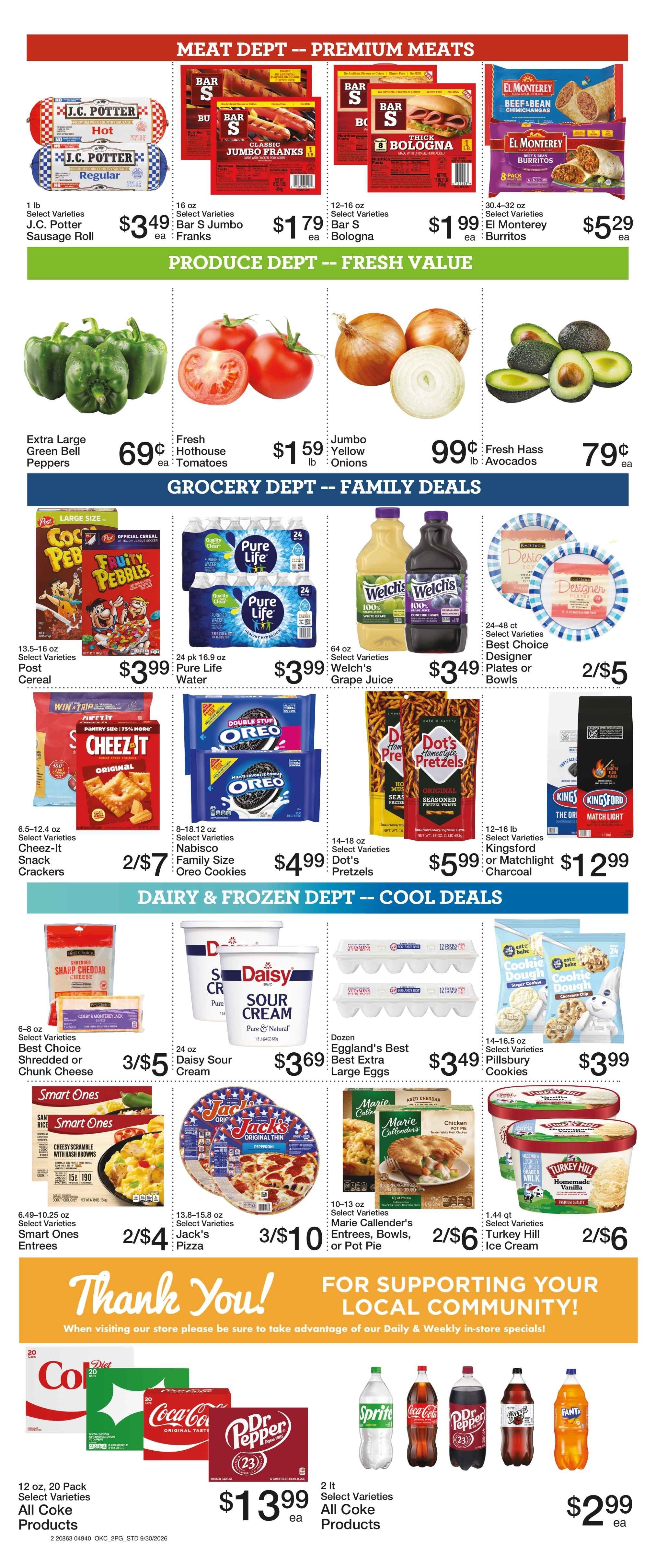Hometown Foods Crescent Happy Harvest Deals! Weekly Ad September 30 - October 6, 2026