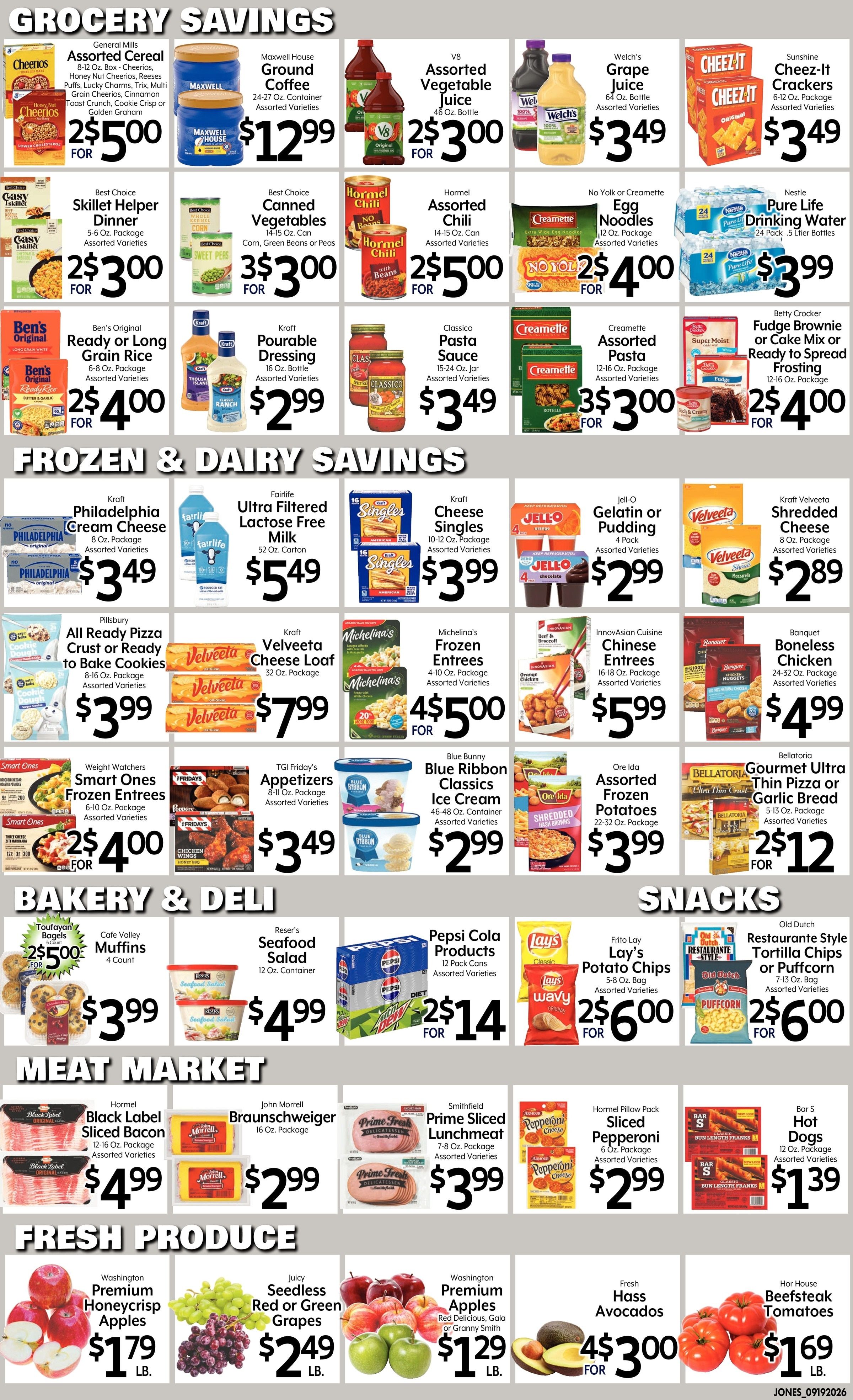 Jones' Food Center Meal Time! Weekly Ad September 30 - October 6, 2026