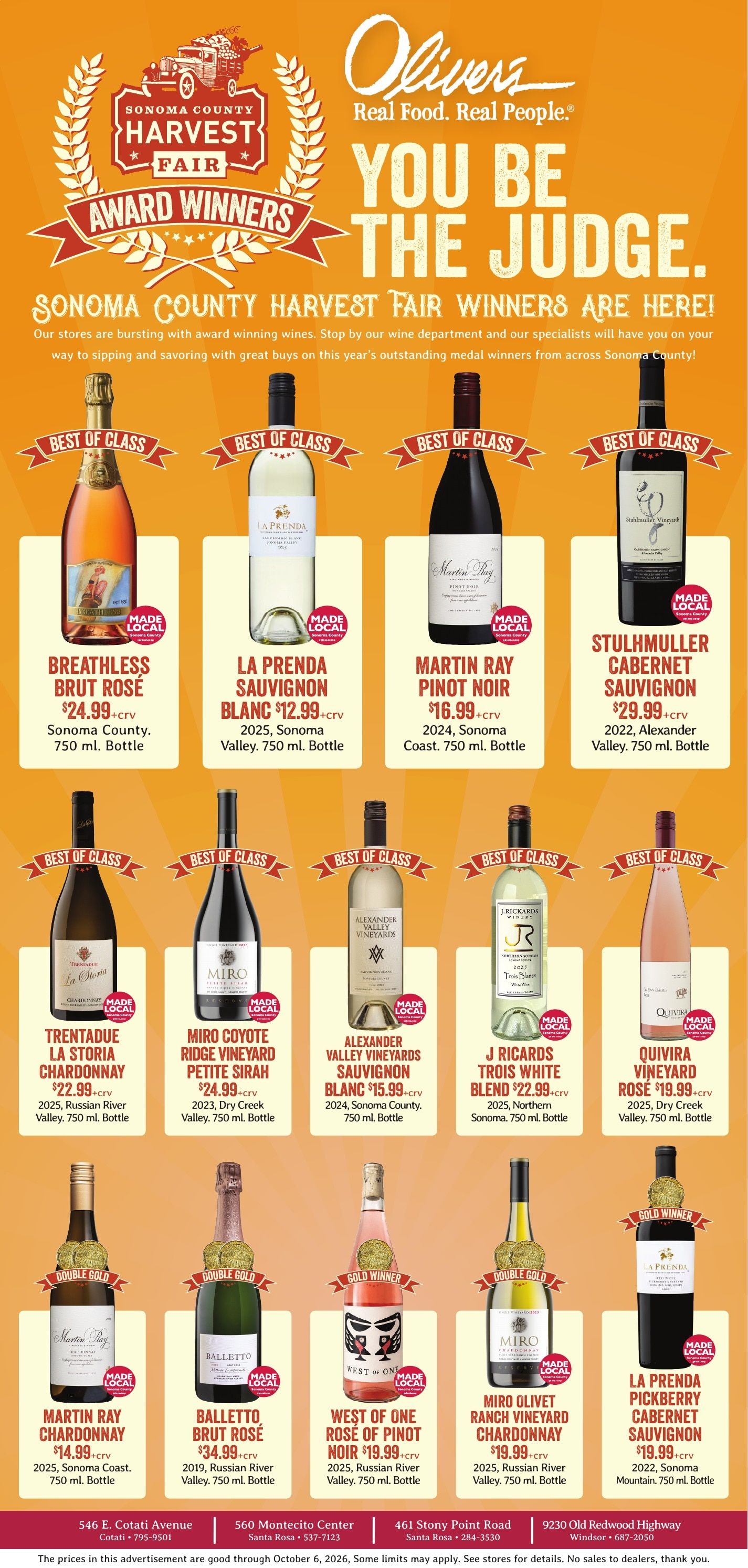 Oliver's Market Press Democrat Weekly Ad September 30 - October 6, 2026