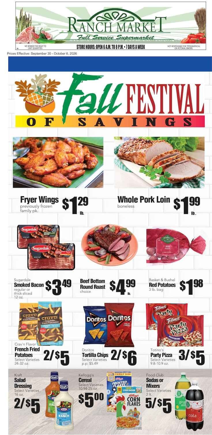 Clayton Ranch Market Weekly Ad September 30 - October 6, 2026