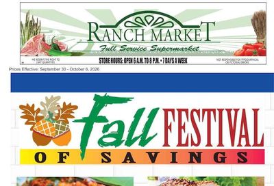 Clayton Ranch Market Weekly Ad September 30 - October 6, 2026