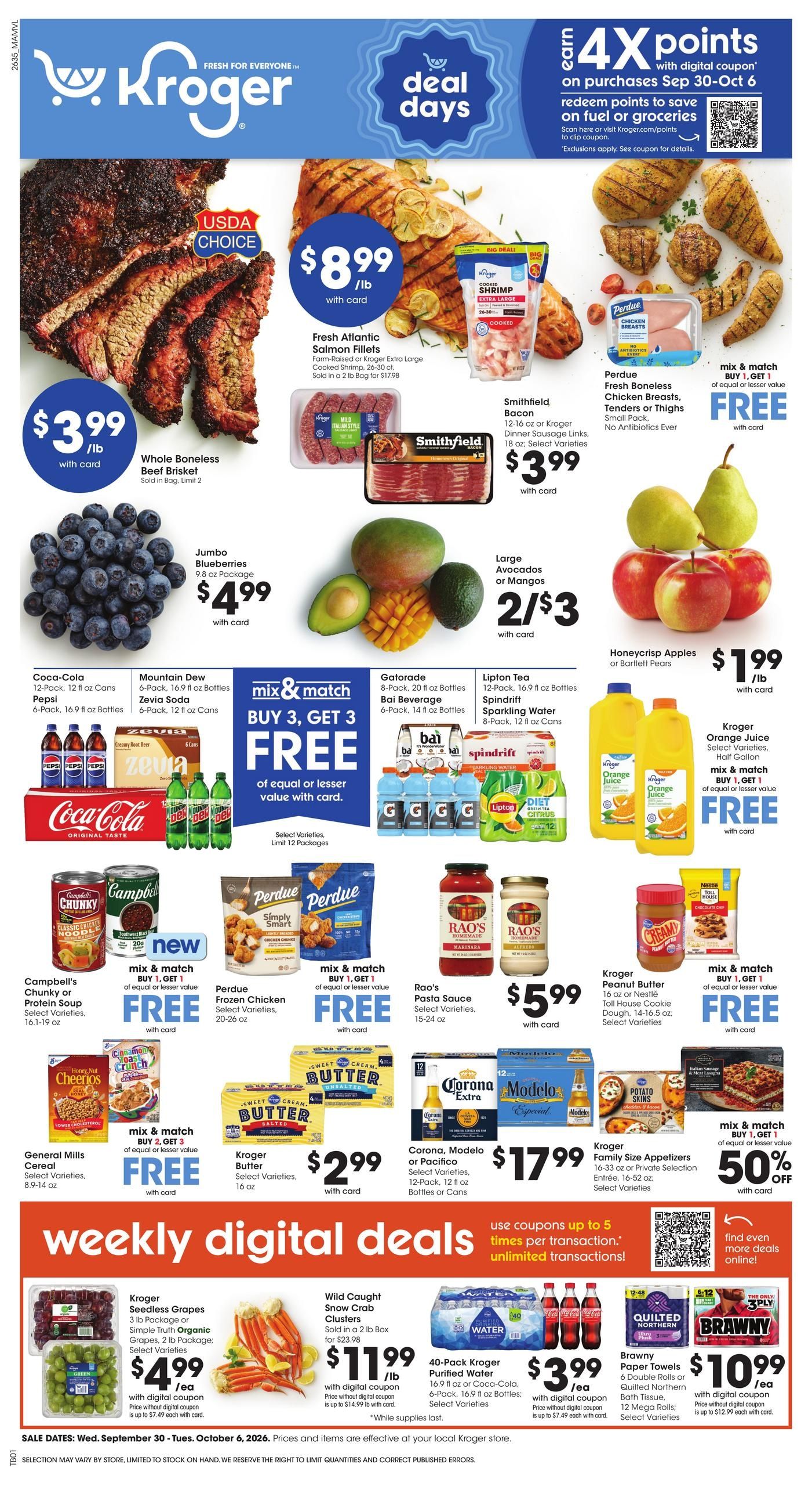 Kroger (Martinsville Area, VA) Weekly Ad September 30 - October 6, 2026