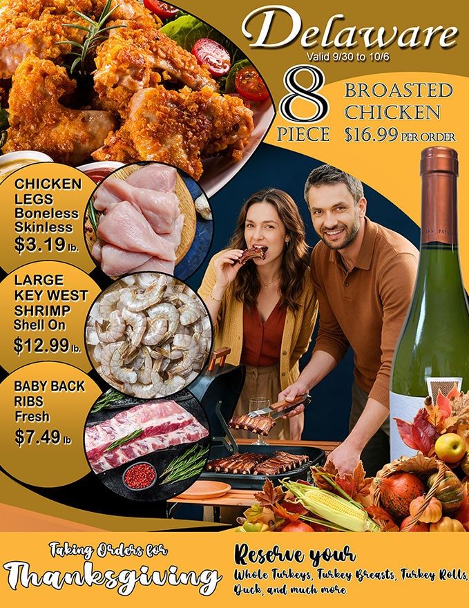 Delaware Chicken Farm & Seafood Market Weekly Ad September 30 - October 6, 2026
