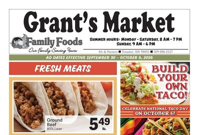 Grant's Family Foods Weekly Ad September 30 - October 6, 2026