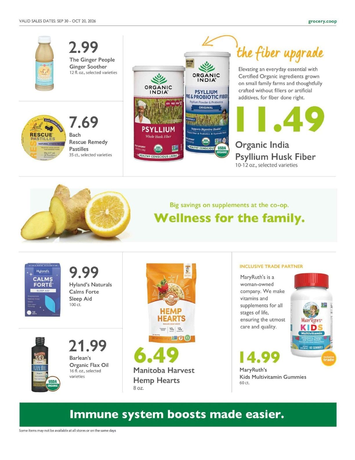 Cook County Co-op Co+op Deals Weekly Ad September 30 - October 20, 2026