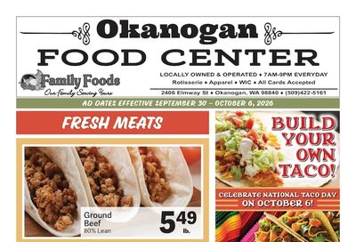Okanogan Food Center Weekly Ad September 30 - October 6, 2026