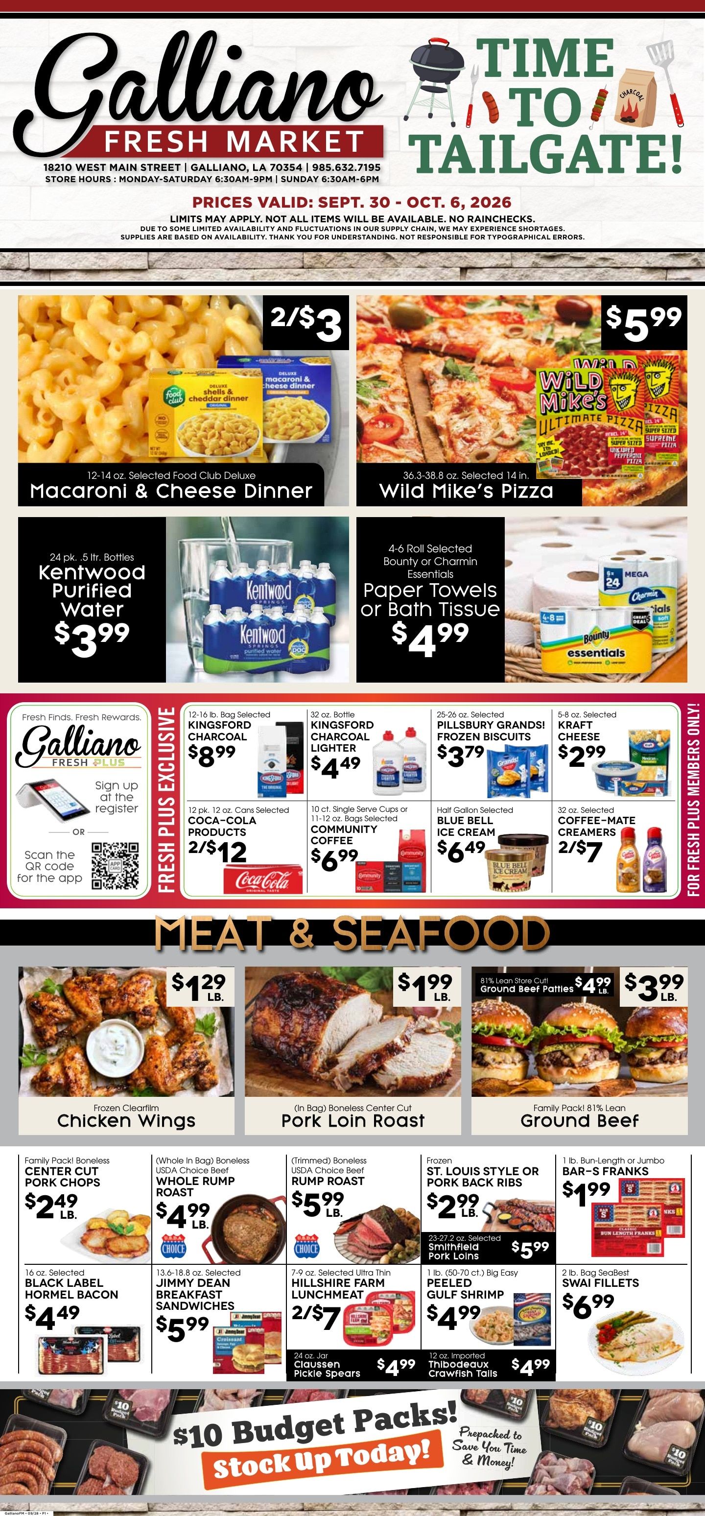 Galliano Fresh Market Weekly Ad September 30 - October 6, 2026