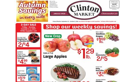 Clinton Market Weekly Ad September 30 - October 6, 2026