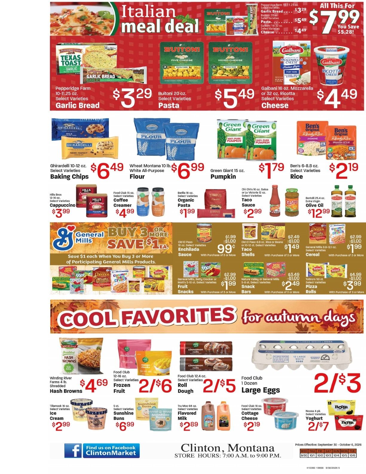 Clinton Market Weekly Ad September 30 - October 6, 2026