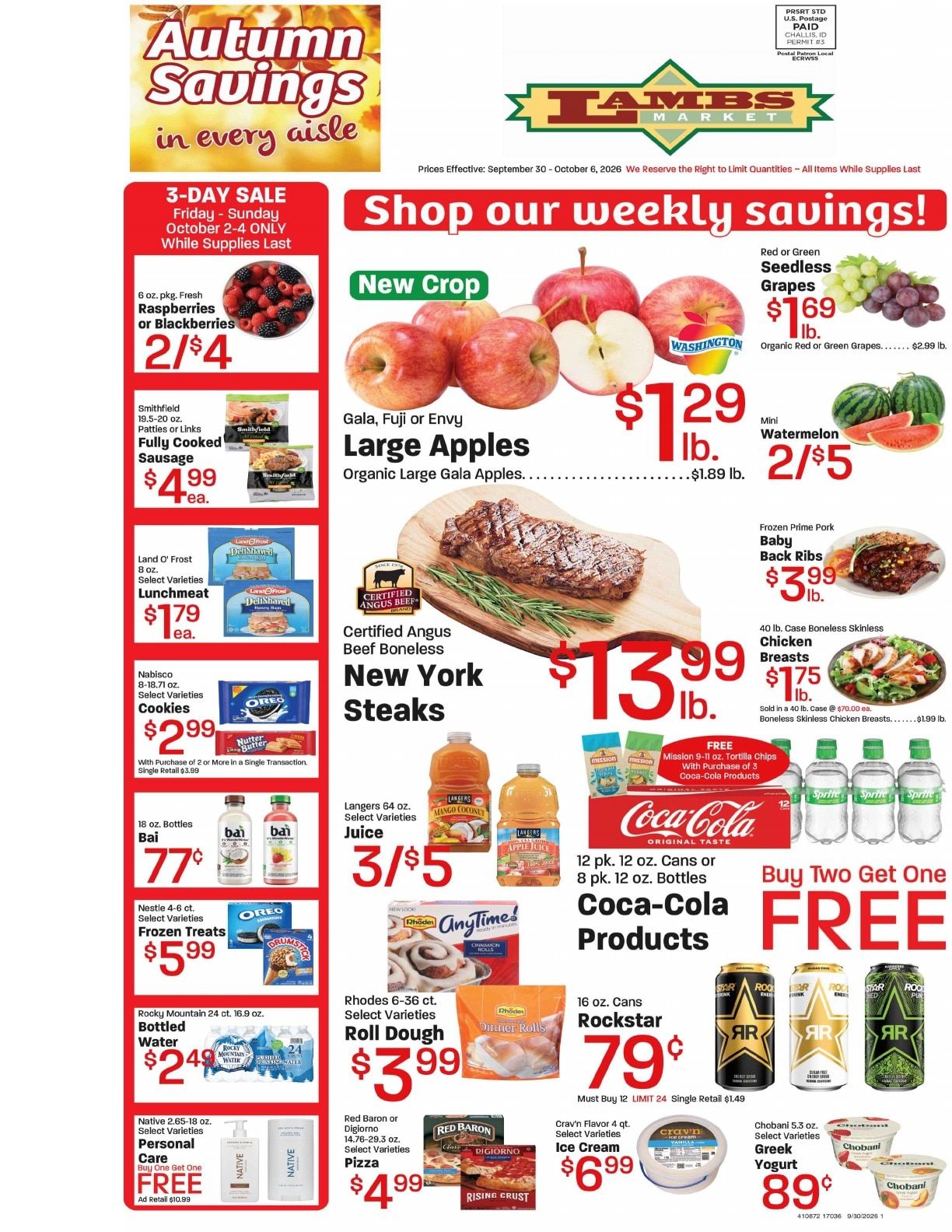 Lamb's Market Weekly Ad September 30 - October 6, 2026