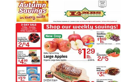 Lamb's Market Weekly Ad September 30 - October 6, 2026