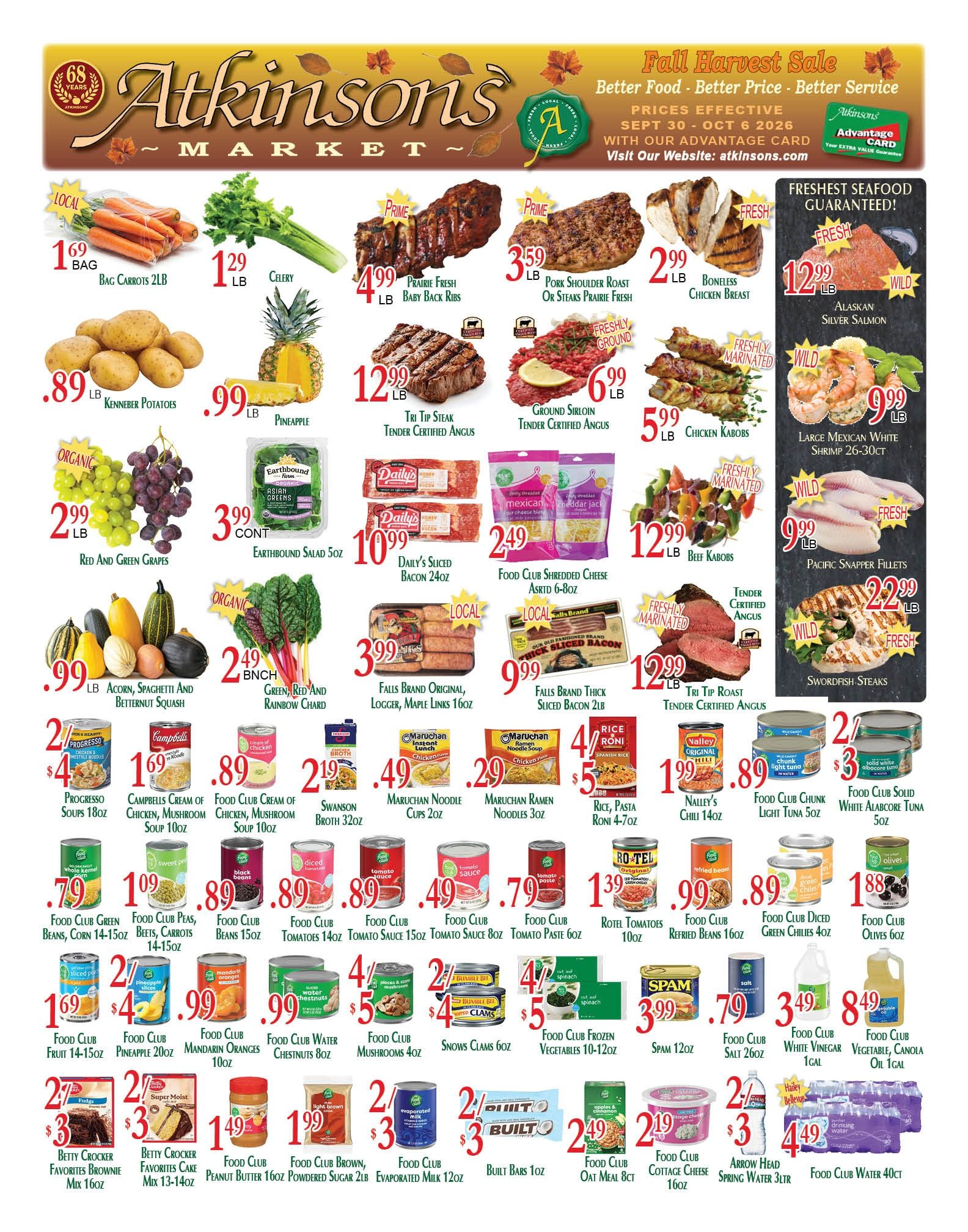 Atkinsons' Market Weekly Ad September 30 - October 6, 2026