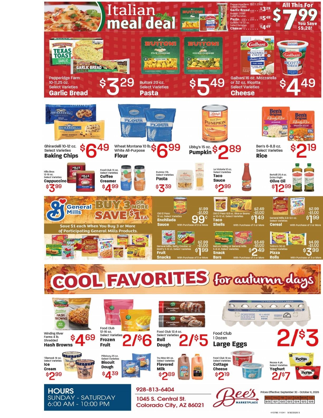 Bee's Marketplace Weekly Ad September 30 - October 6, 2026