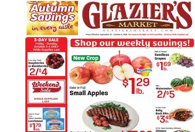 Glazier's Market Weekly Ad September 30 - October 6, 2026