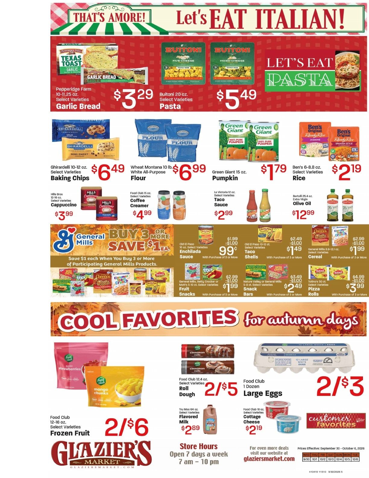 Glazier's Market Weekly Ad September 30 - October 6, 2026