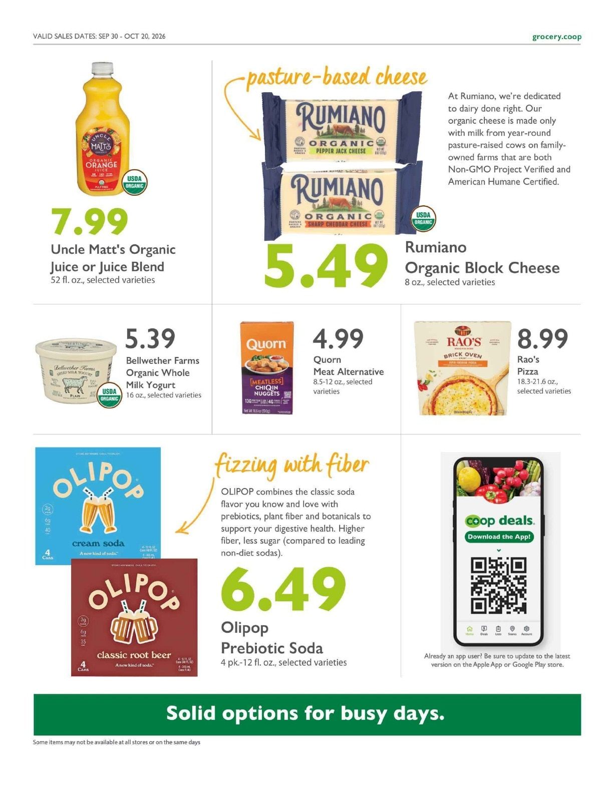 New Orleans Food Co-op Co+op Deals Weekly Ad September 30 - October 20, 2026