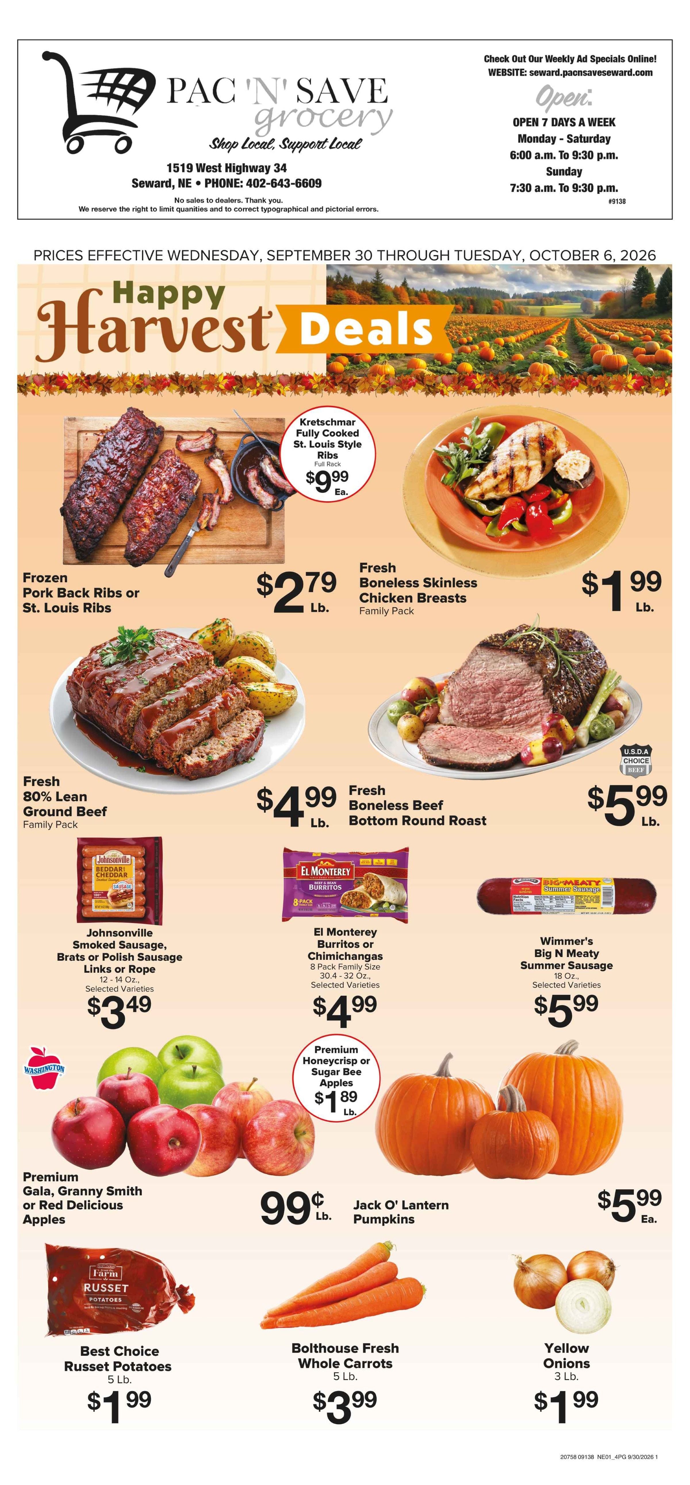 Pac N Save Weekly Ad September 30 - October 6, 2026