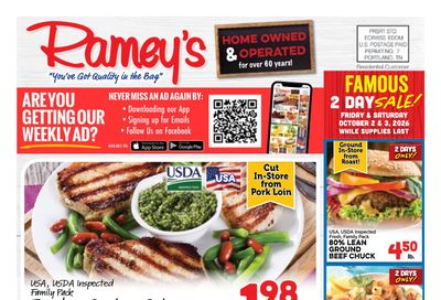 Ramey's (13561 St Stephens Ave, Chatom, AL) Weekly Ad September 30 - October 6, 2026