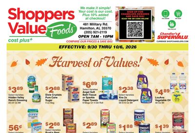 Chandler's Stores (Hamilton, AL) Weekly Ad September 30 - October 6, 2026