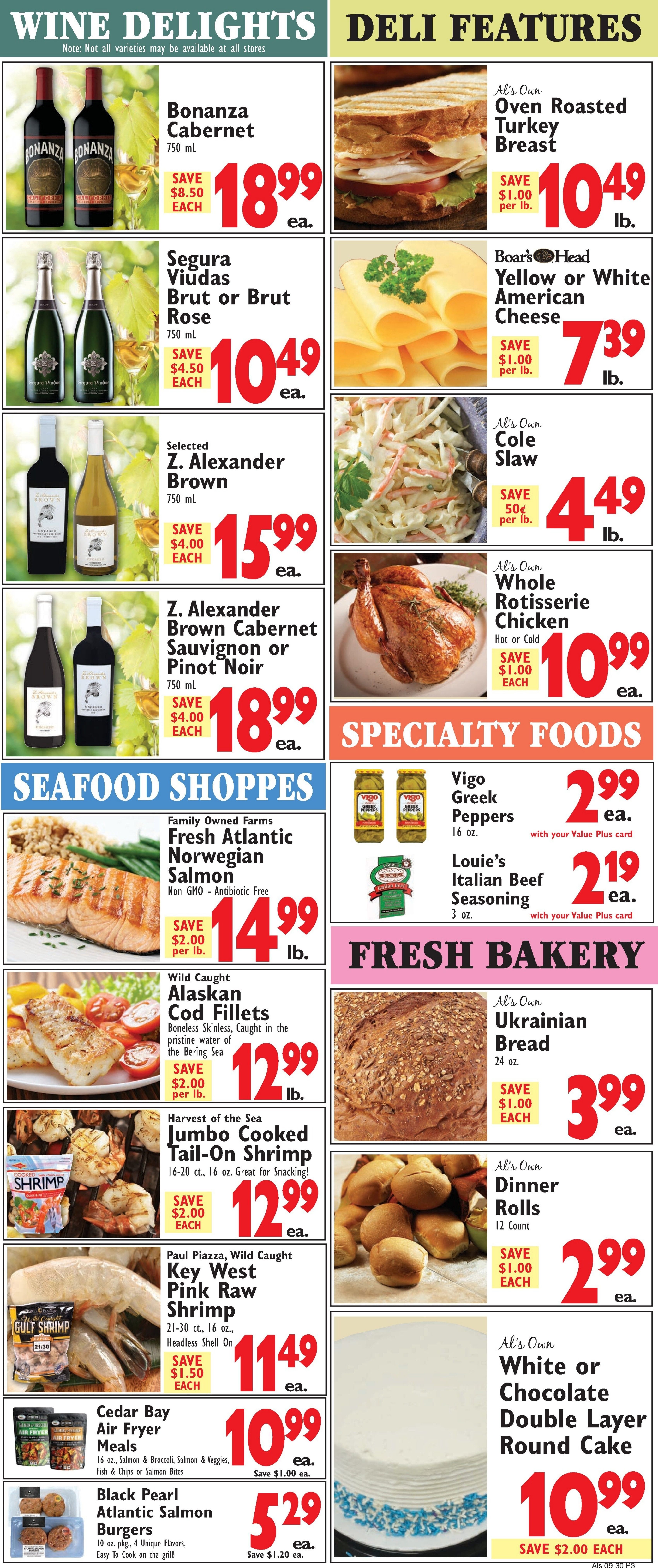 Al's Supermarket Weekly Ad September 30 - October 6, 2026