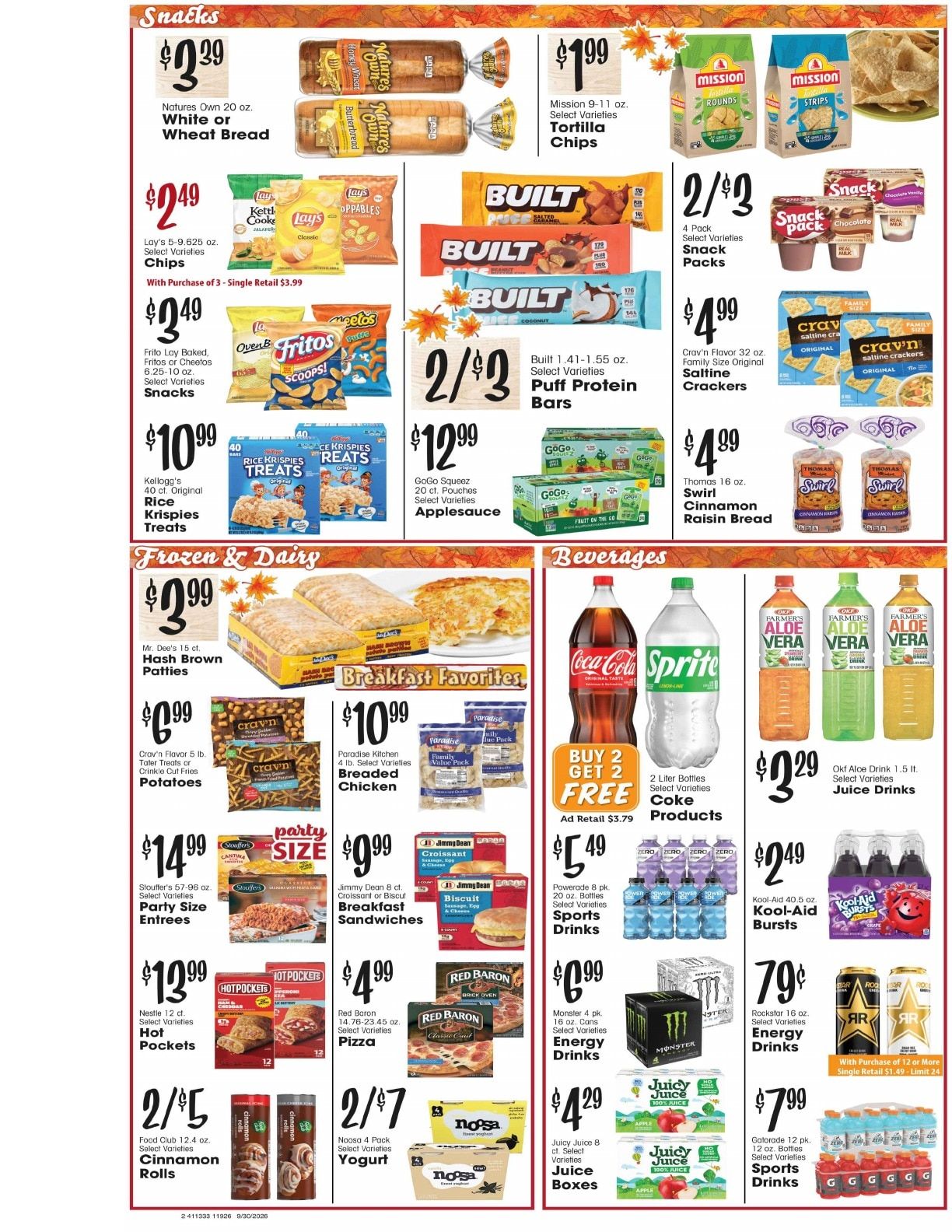 Burney's Weekly Ad September 30 - October 6, 2026