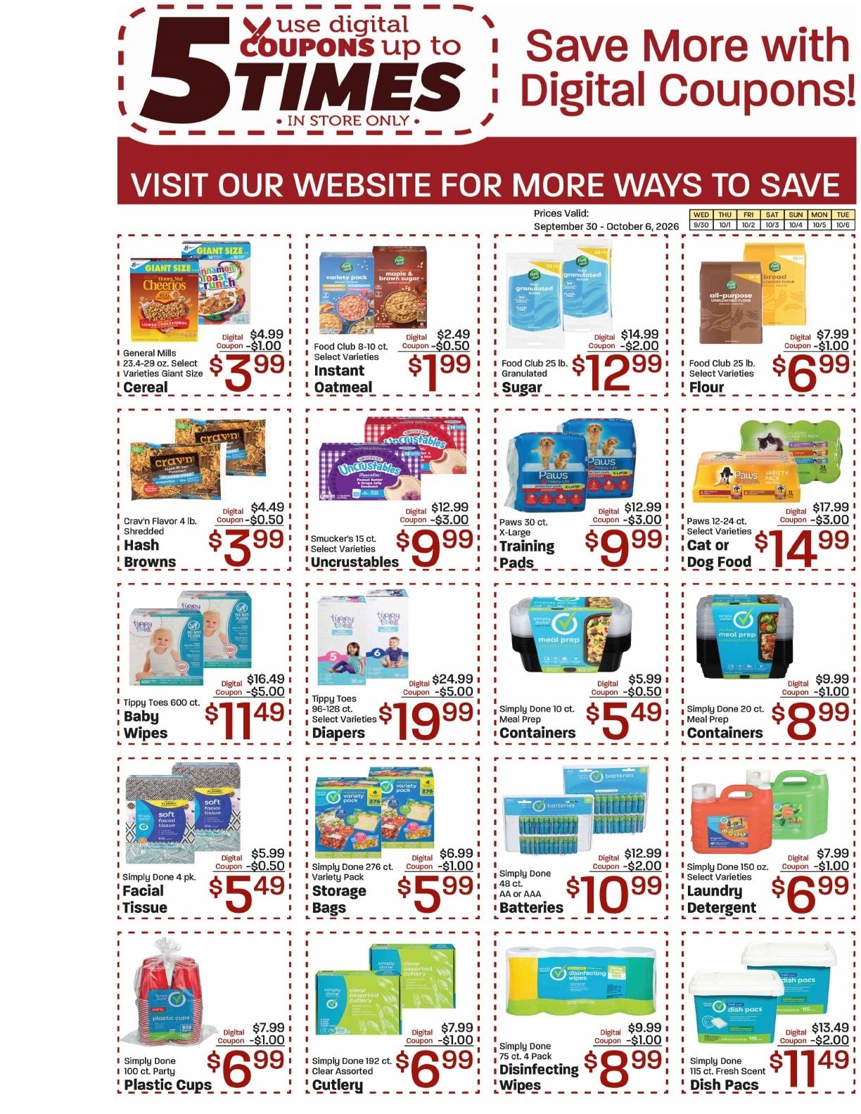 Burney's Weekly Ad September 30 - October 6, 2026