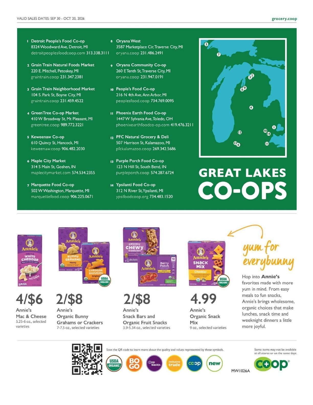 Maple City Market Co+op Deals Weekly Ad September 30 - October 20, 2026