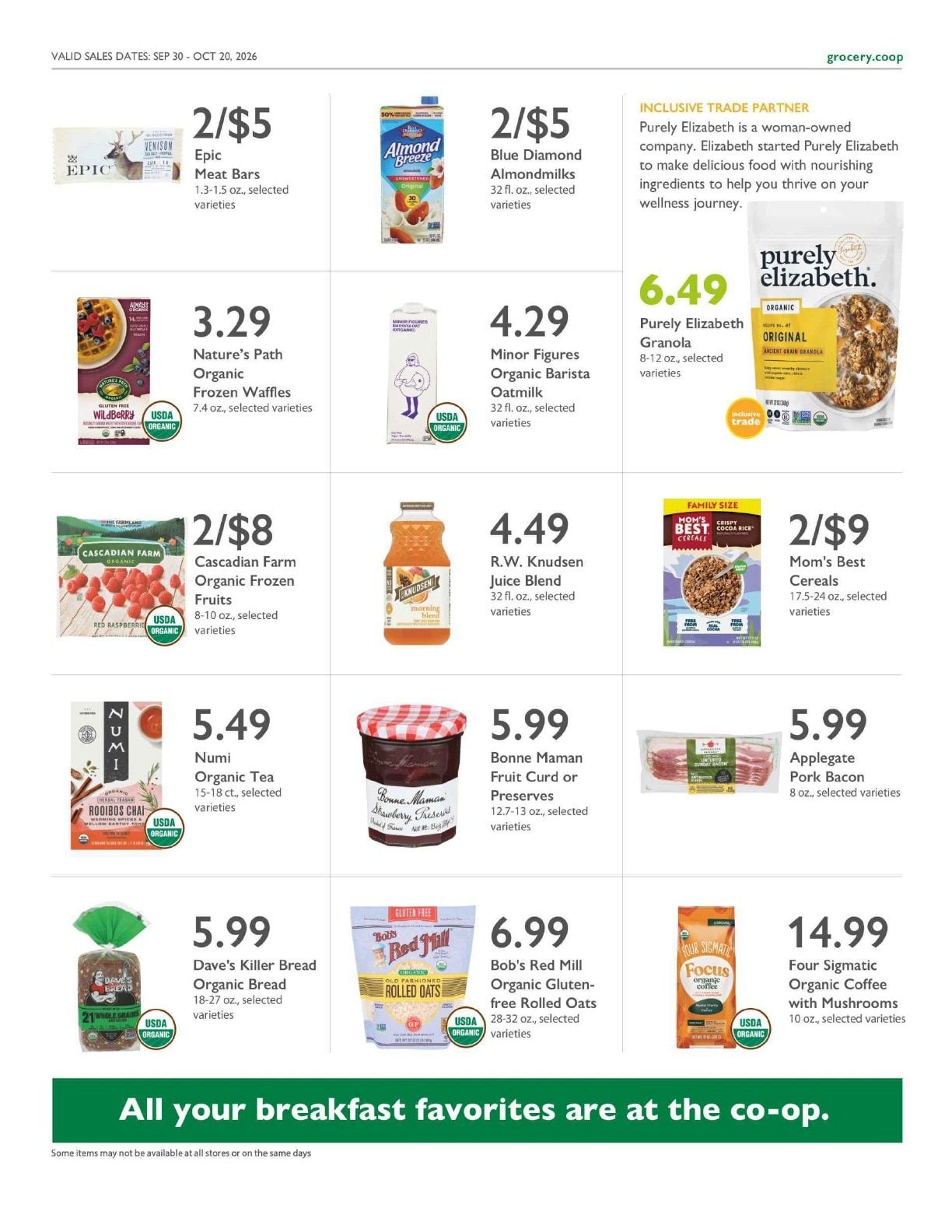BriarPatch Food Co-op Co+op Deals Weekly Ad September 30 - October 20, 2026