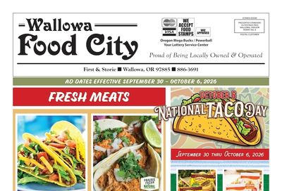 Wallowa Food City Weekly Ad September 30 - October 6, 2026