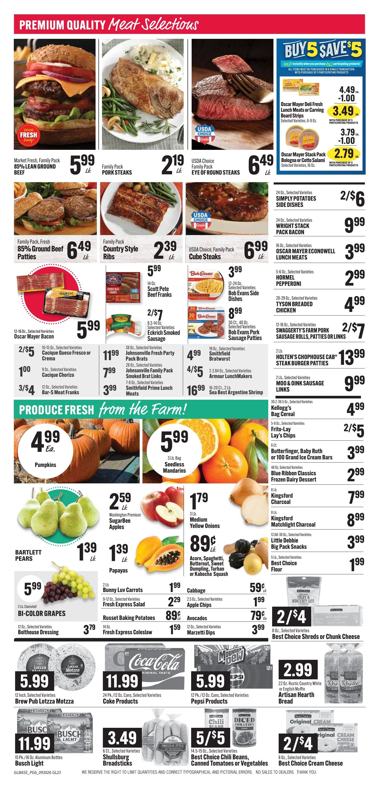 Bender's Foods (Bellevue, IA) Weekly Ad September 30 - October 6, 2026